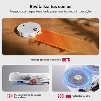 Robot Aspirador y Fregasuelos Roborock Qrevo Curv 2 Pro Navegación AI 25.000
