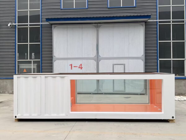 Piscina contenedor de 20 pies con ventana de fibra de vidrio