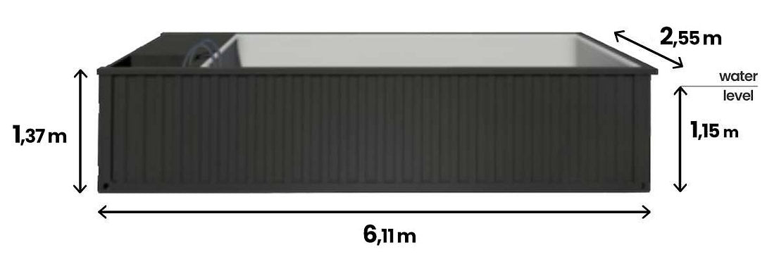 Piscina Contenedor 6,20 × 2,50 m Jet Swim